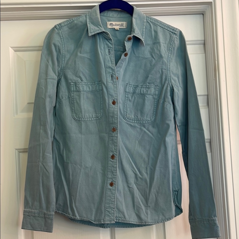 Blue Button-Up Shirt